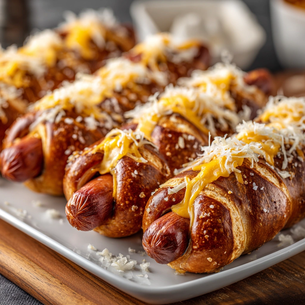 Soft Baked Cheesy Pretzel Dogs: A Must-Try Recipe!