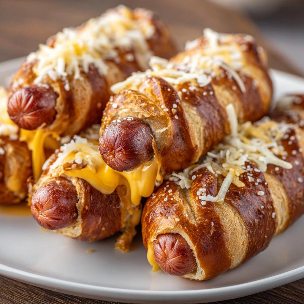 Soft Baked Cheesy Pretzel Dogs: Indulge in Deliciousness!