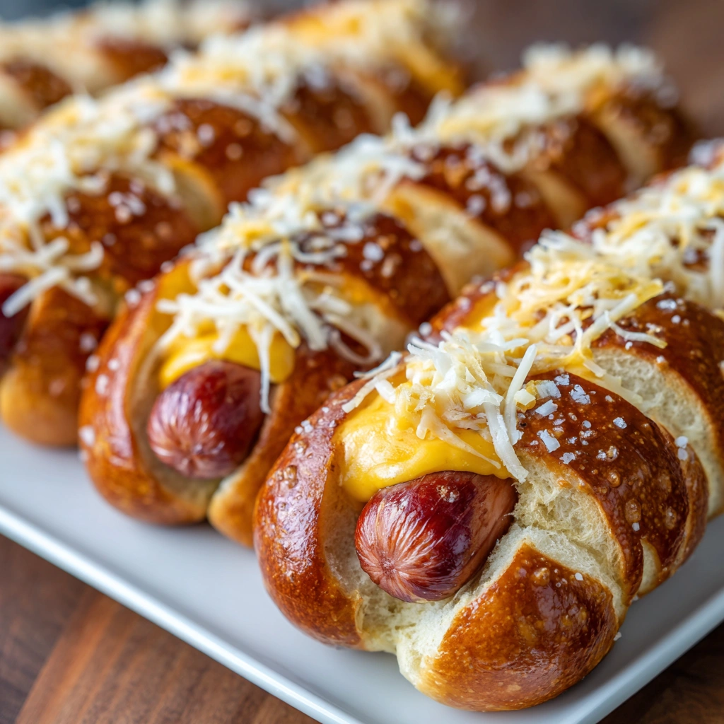 Soft Baked Cheesy Pretzel Dogs You Can’t Resist!