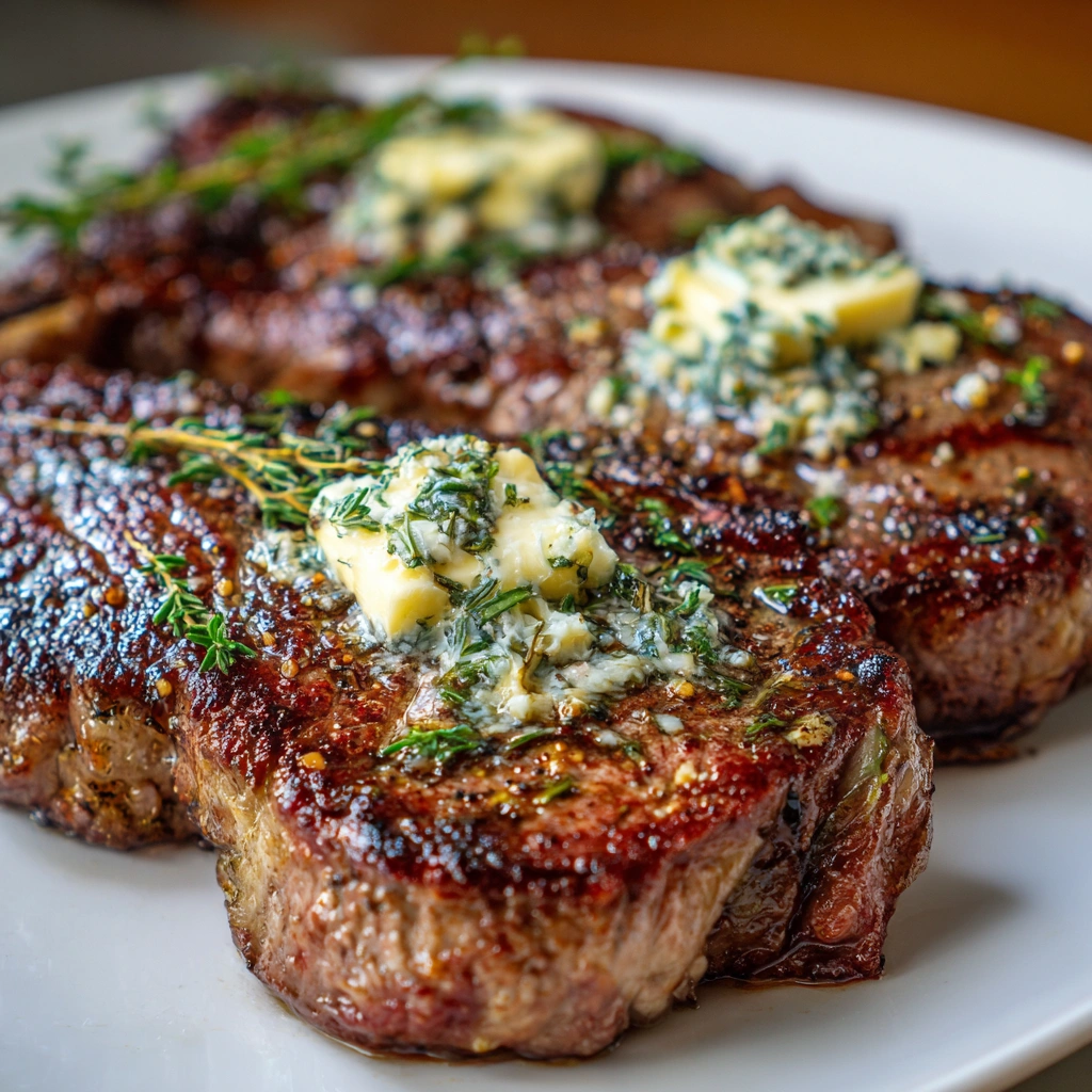 Ribeye Steak with Garlic-Thyme Butter: Ultimate Flavor Boost!
