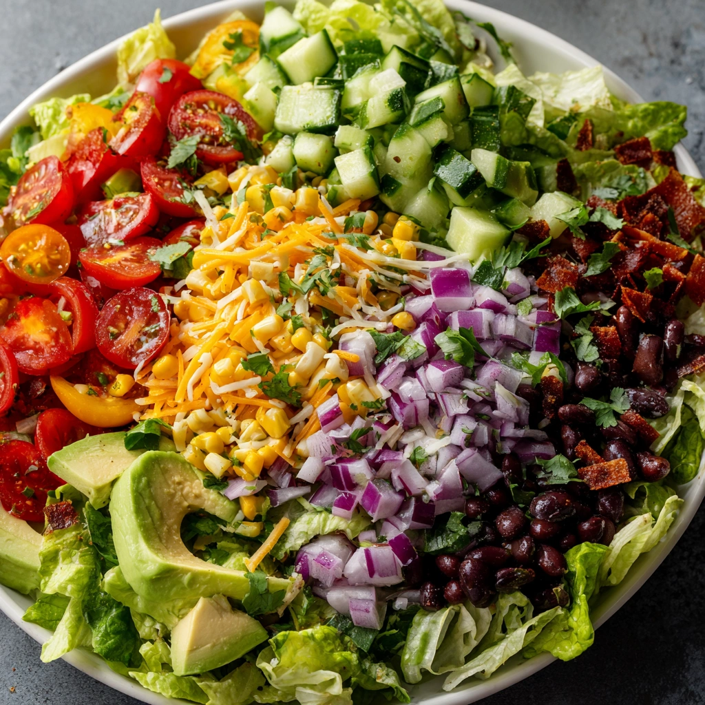 Layered Chopped Salad (Party-Style) That Wows Guests!