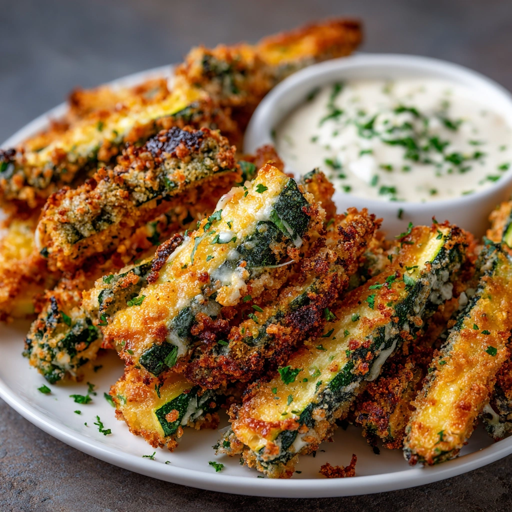 Crispy Baked Zucchini Fries with Creamy Dip are Irresistible!