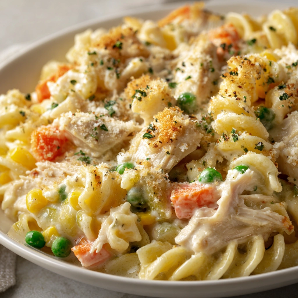 Creamy Chicken Pot Pie Pasta: A Comforting Delight!
