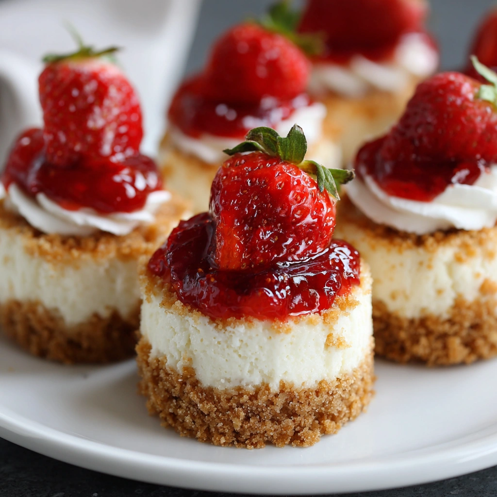 Mini Strawberry Cheesecakes: Indulge in a Bite-Sized Delight!