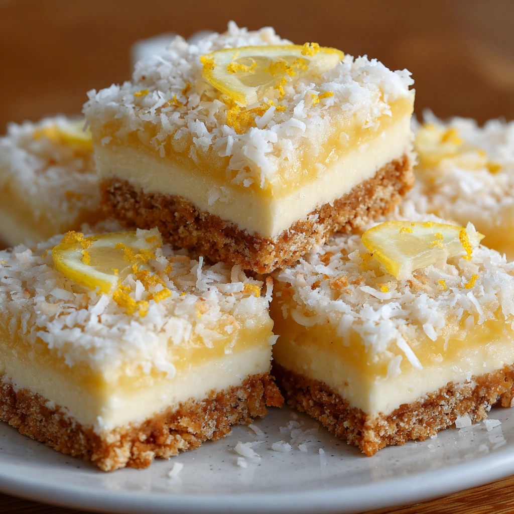 No-Bake Lemon Slice with Condensed Milk and Coconut Delight!