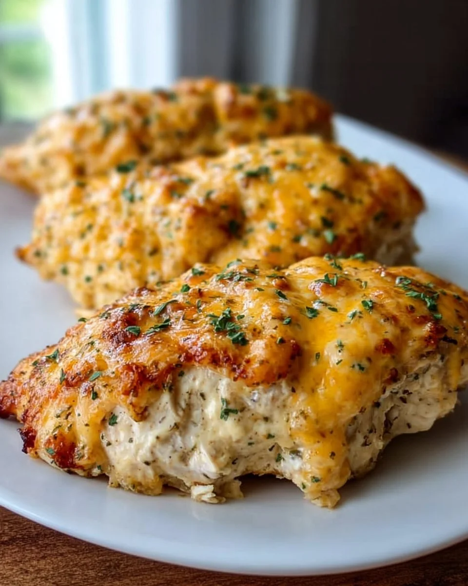 4-Ingredient Ranch Chicken Bake dish ready to serve