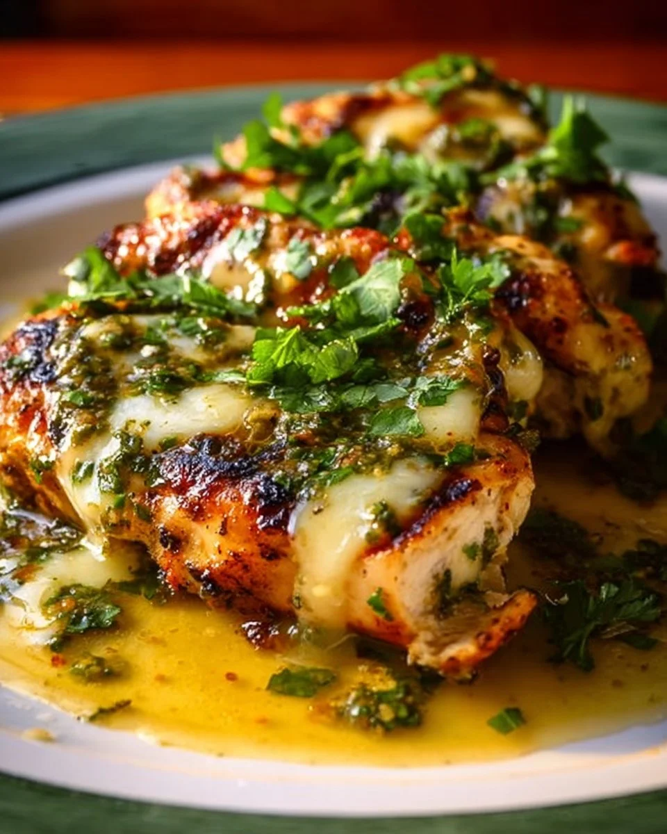 Cheesy Grilled Salsa Verde Pepper Jack Chicken