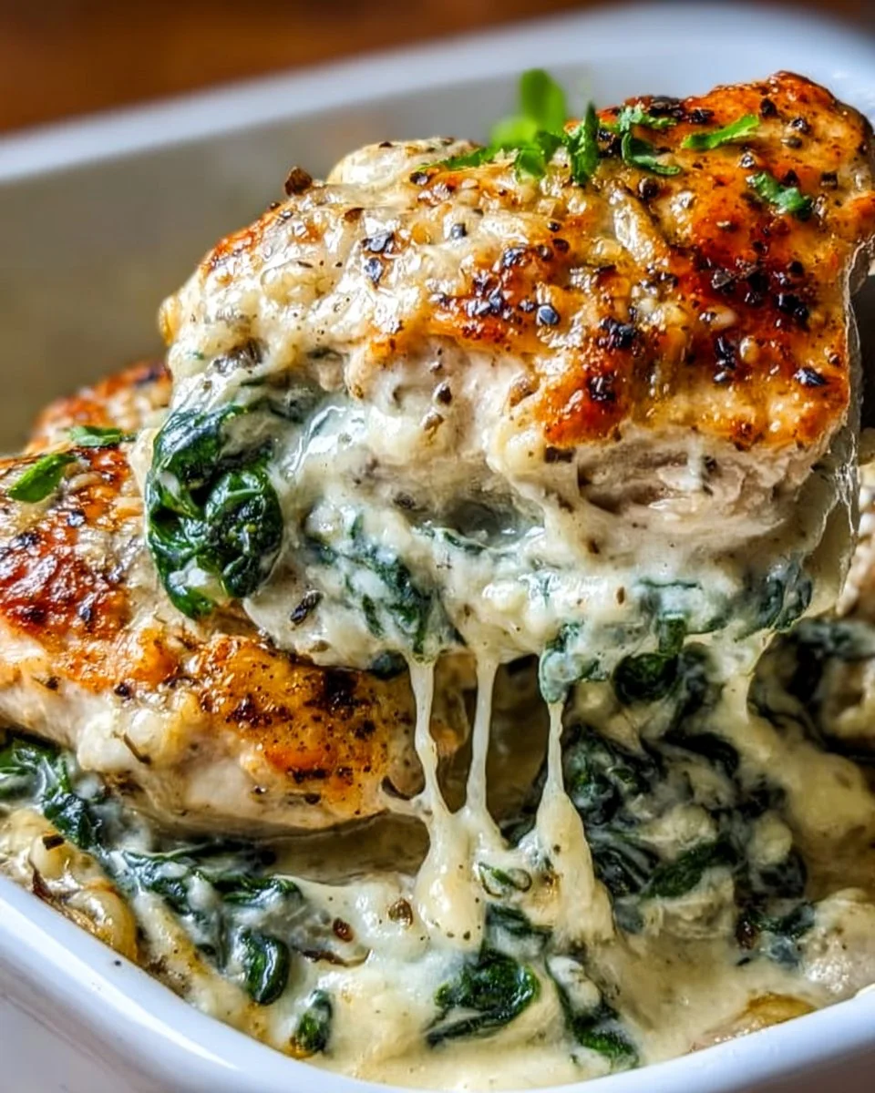 Chicken and Spinach Casserole with Cream Cheese