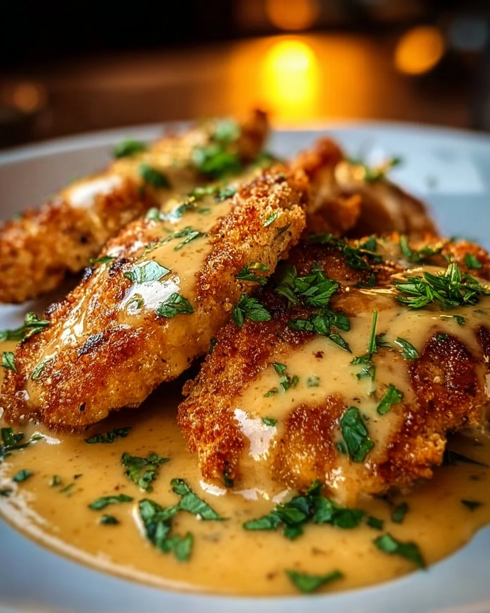 Crispy Parmesan Chicken with Garlic Sauce