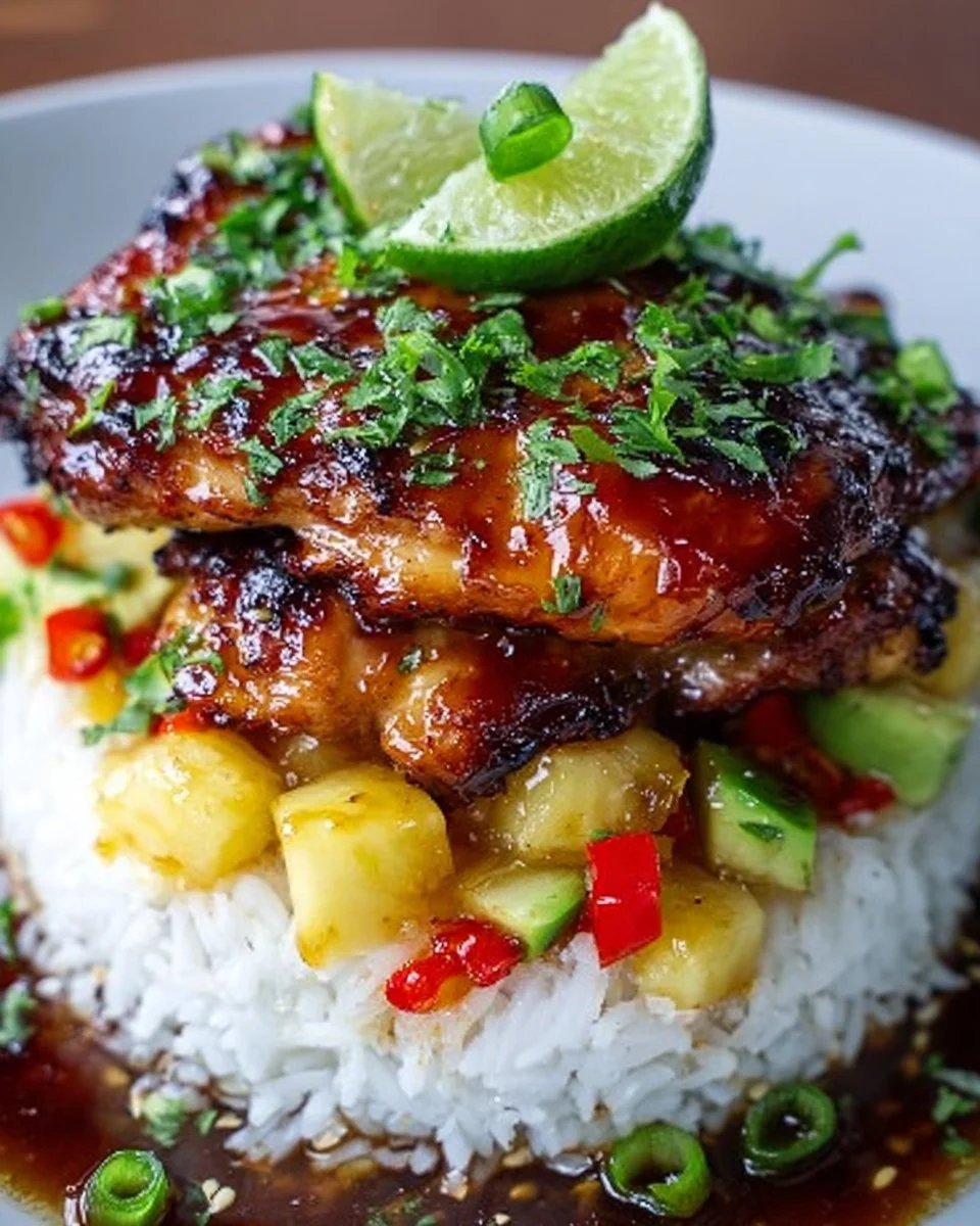 Hawaiian Turned Turned Chicken Stack