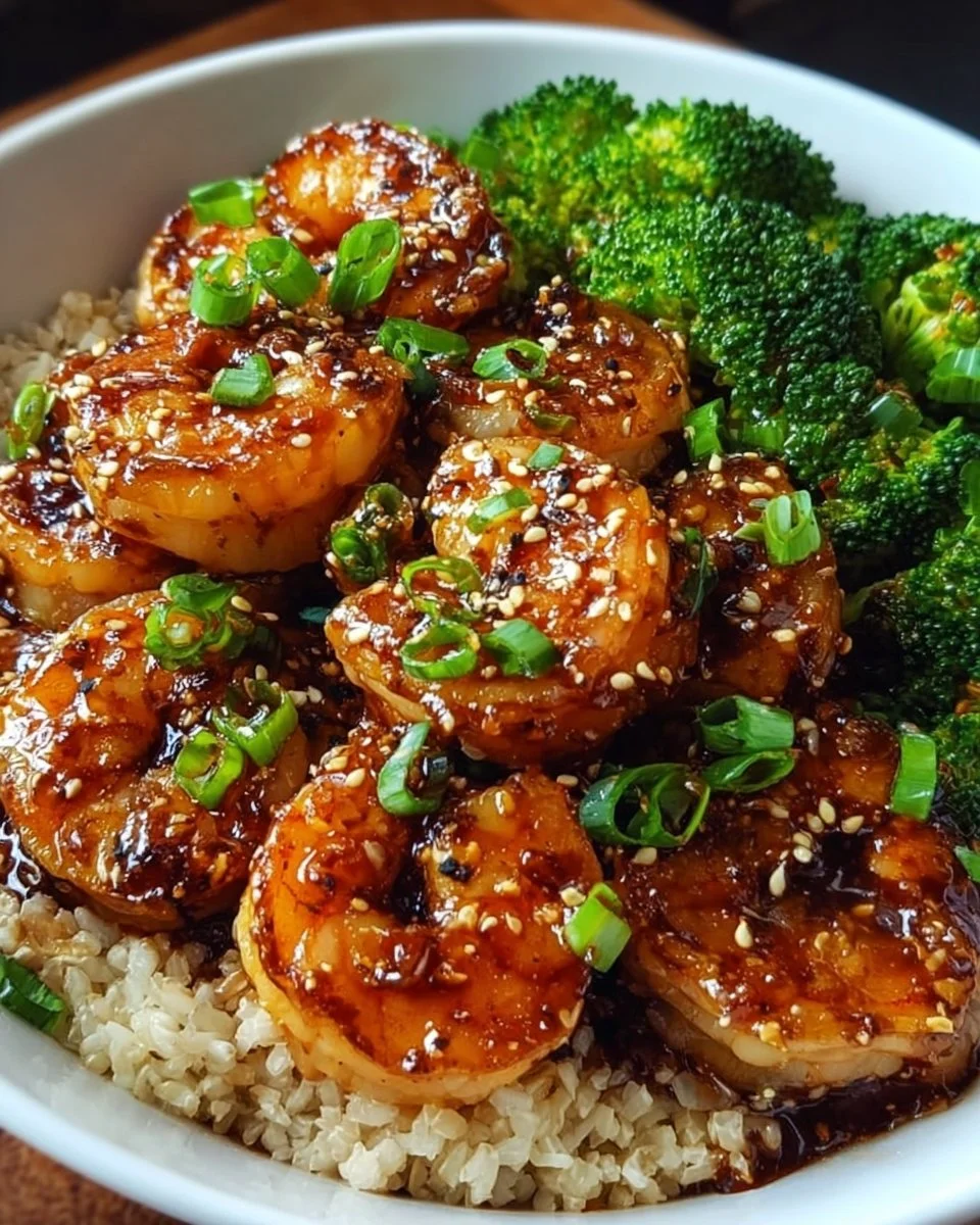 Honey Garlic Shrimp Bowls