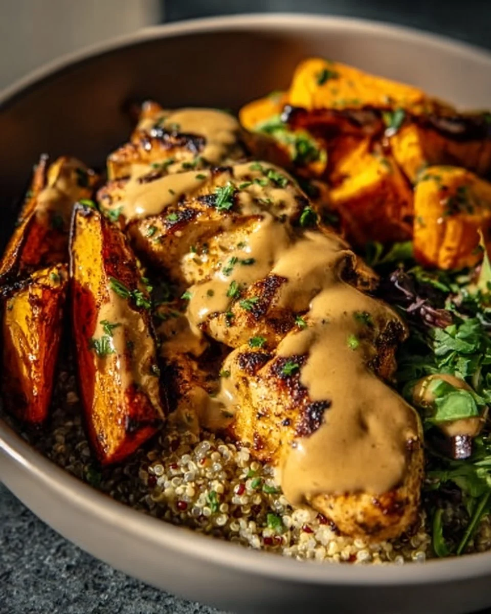 Maple Dijon Chicken &amp; Sweet Potato Bowls That Comfort Your Soul