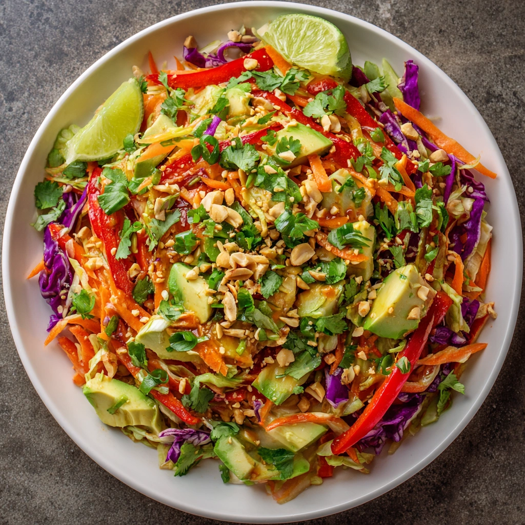 Vibrant Shredded Thai Salad with Avocado That Delights!