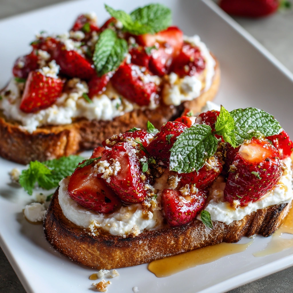 Roasted Strawberry Whipped Ricotta Toast: A Sweet Delight!