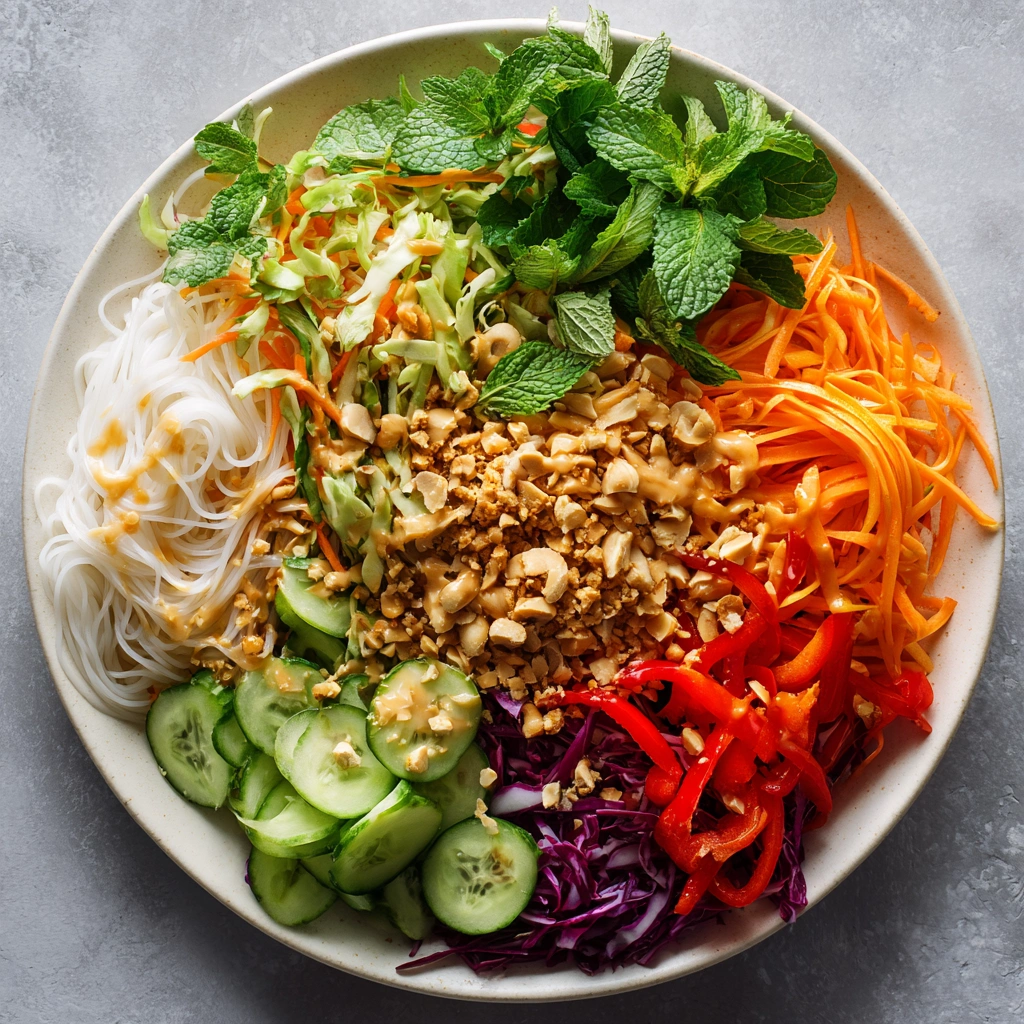 “Spring Roll Salad with Peanut Dressing: A Fresh Delight!”