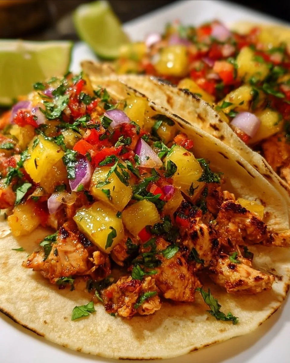 Pineapple Chicken Tacos