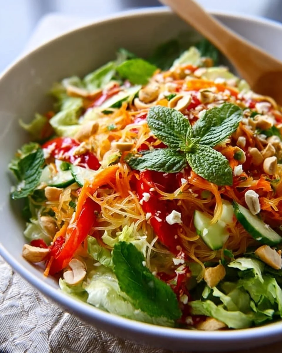 Spring Roll Salad with Spicy Ginger Dressing