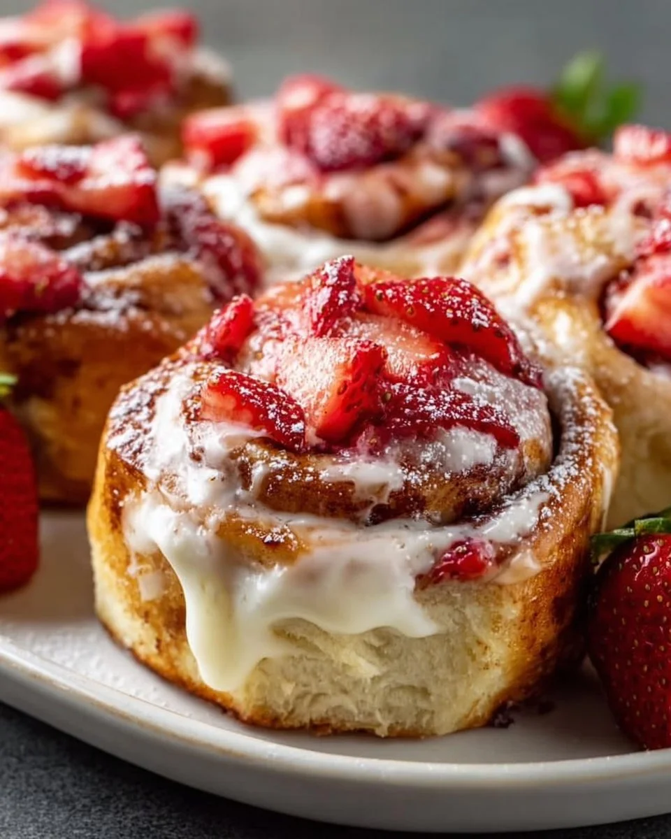 Strawberry Cheesecake Cinnabon Rolls