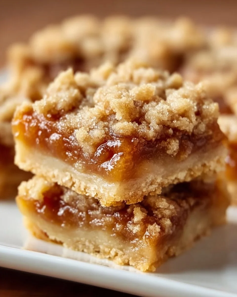 Sweet Apple Crisp Shortbread Bars