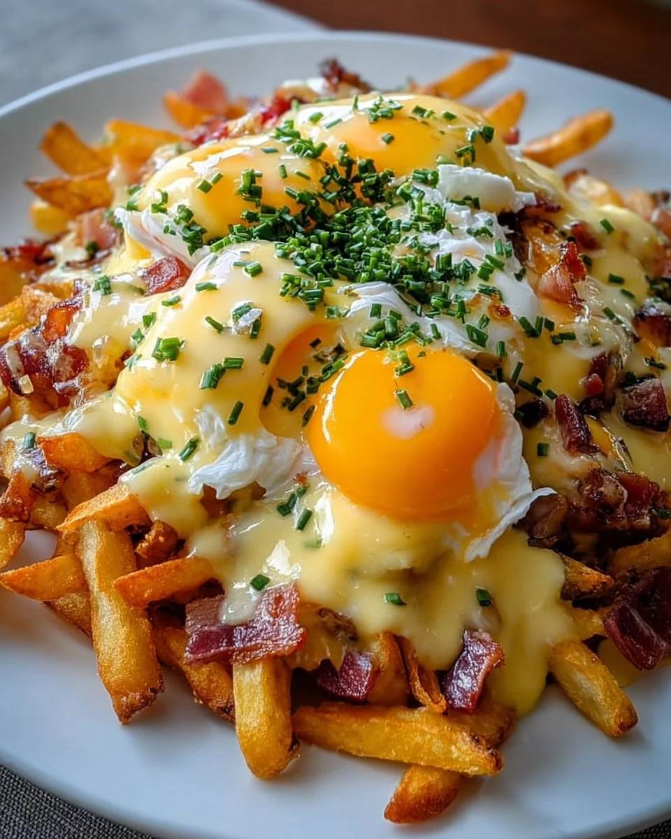 Ultimate Breakfast Poutine with Creamy Hollandaise Sauce
