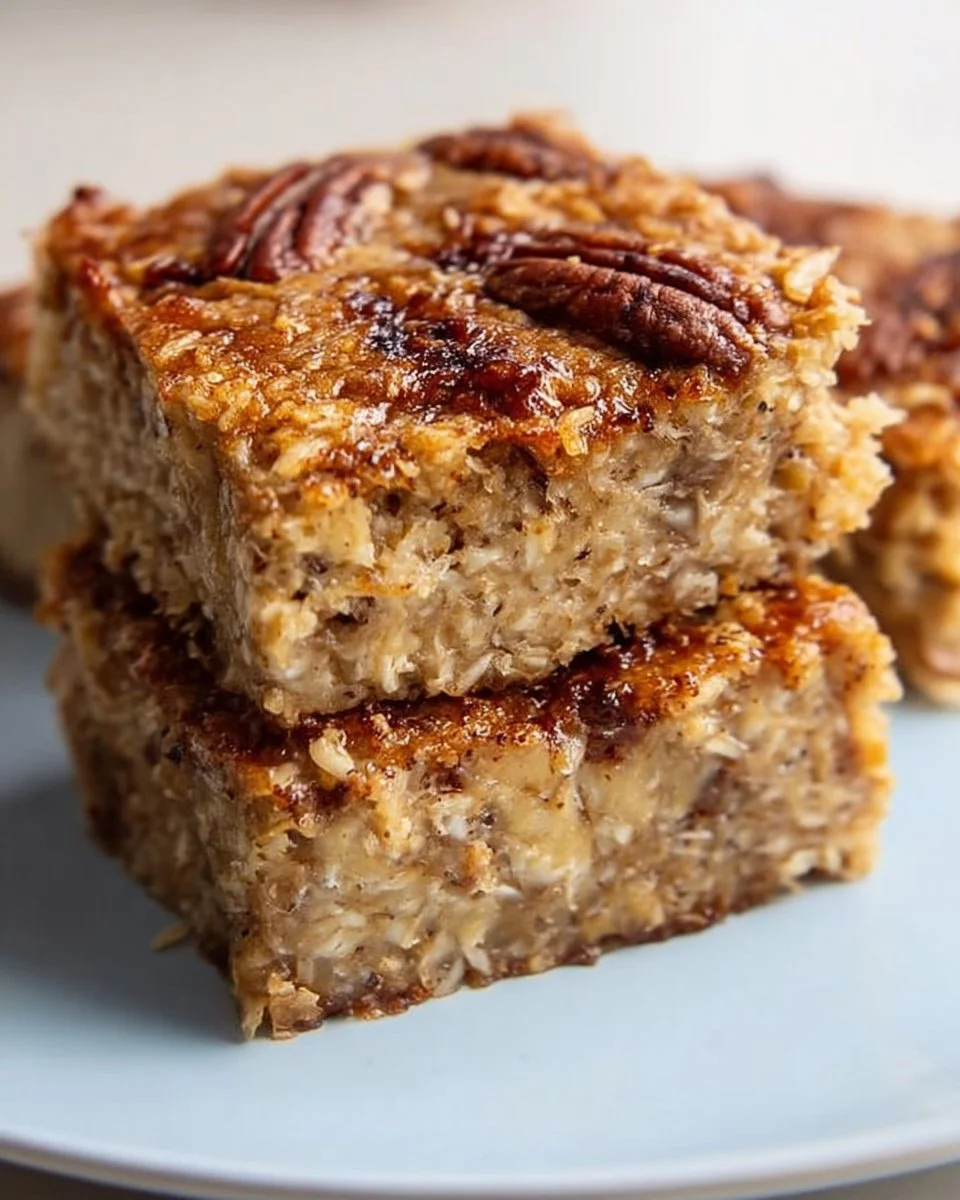 Baked Banana Oatmeal Bars