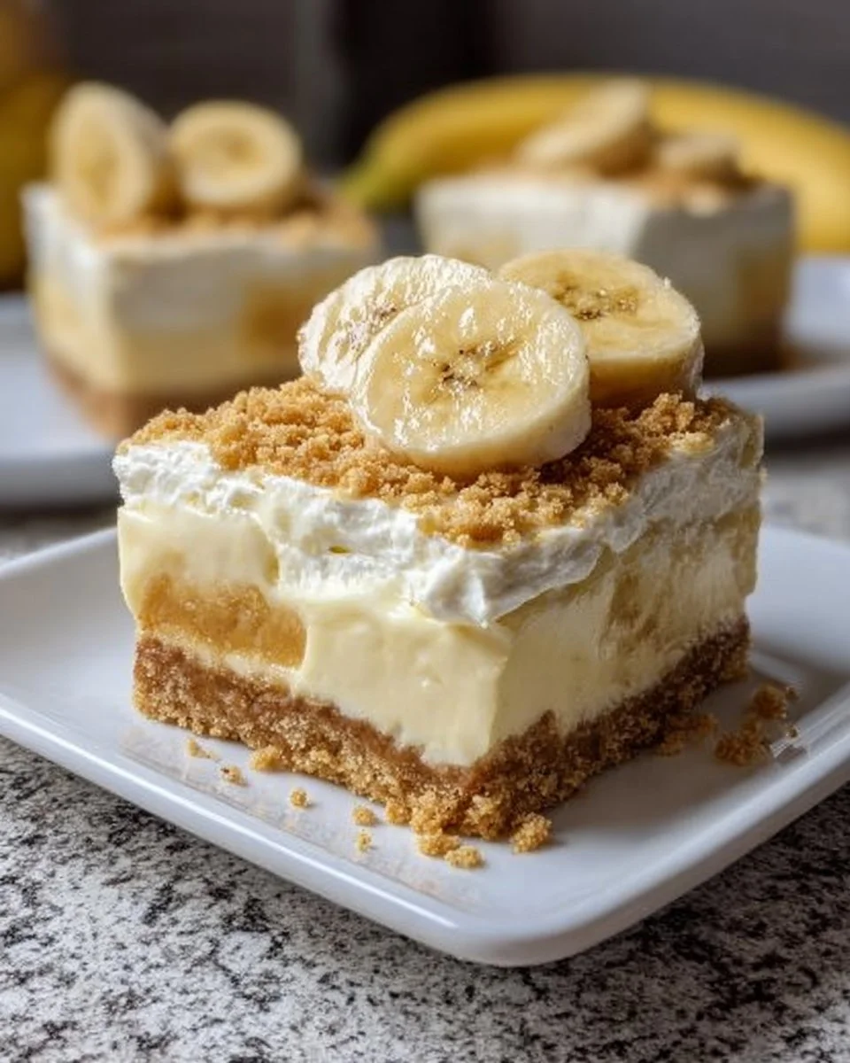 Banana Pudding Cheesecake Squares