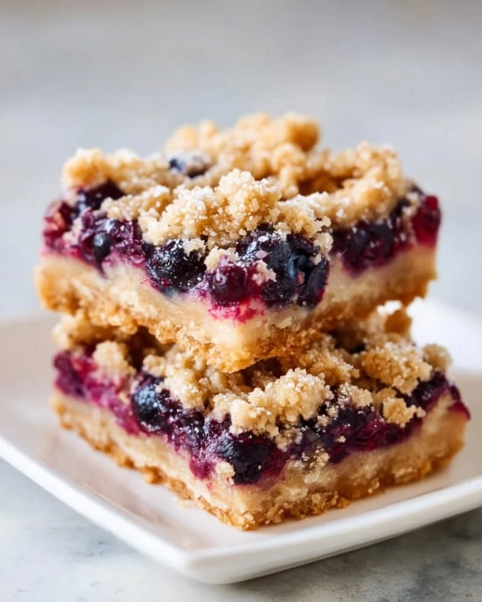 Blueberry Oatmeal Crumble Bars