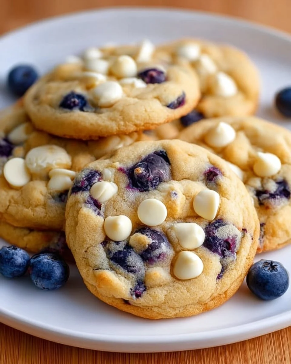 Blueberry White Chocolate Chip Cookies