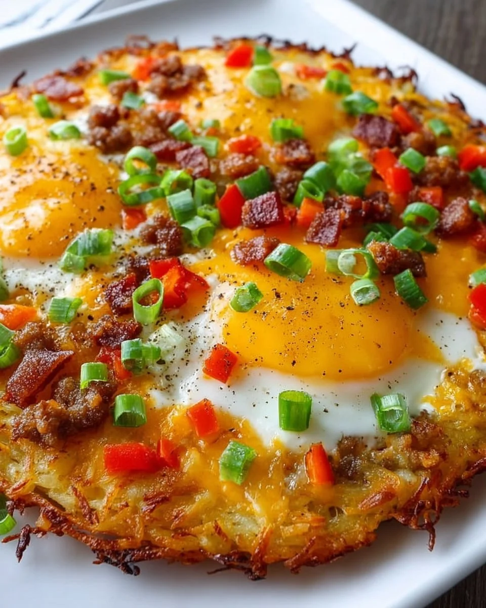 Breakfast Pizza Hash Brown Crust