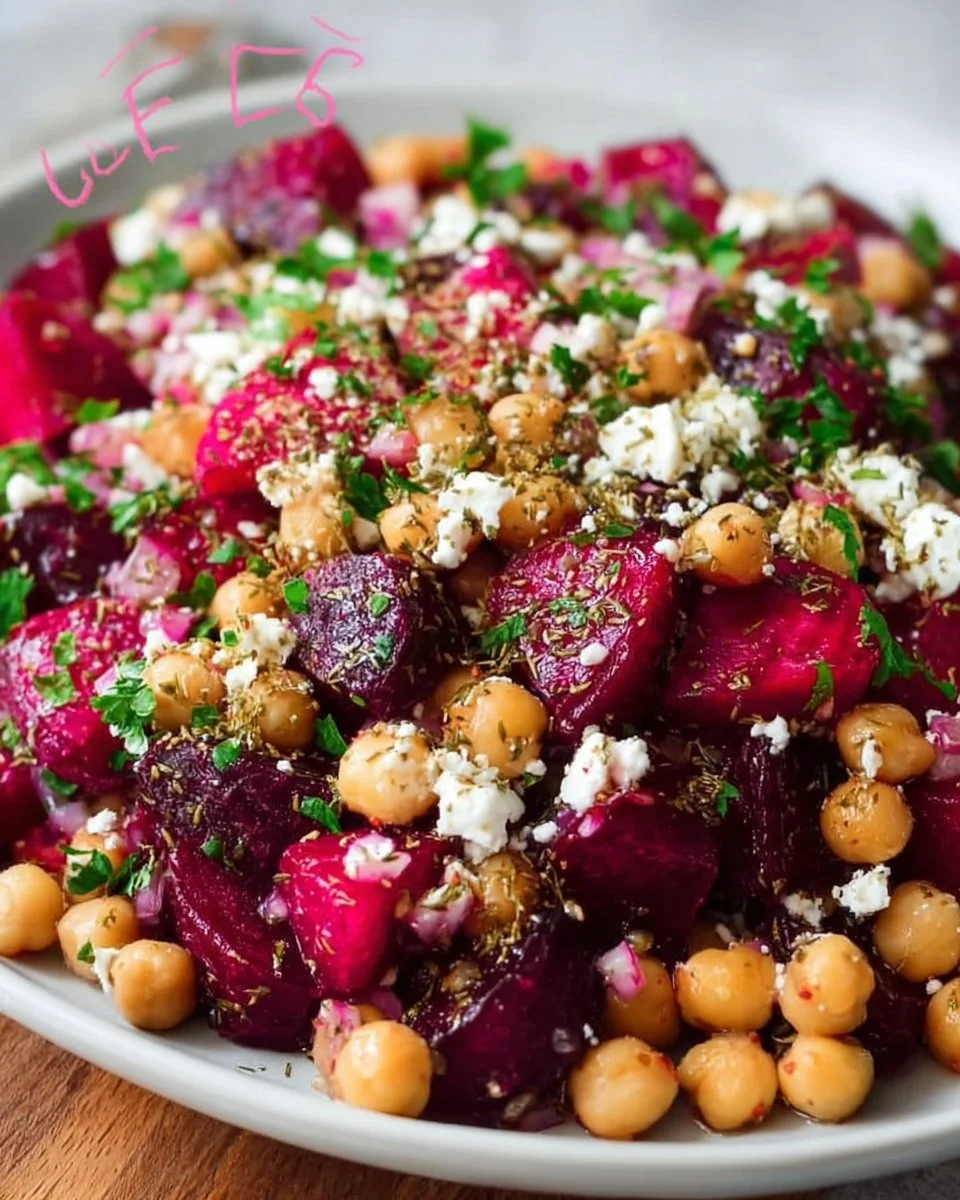 Chickpea Beet and Feta Salad