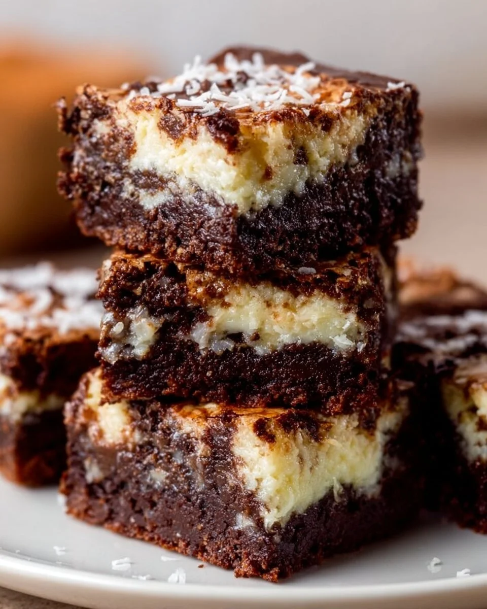 Coconut Cheesecake Brownies