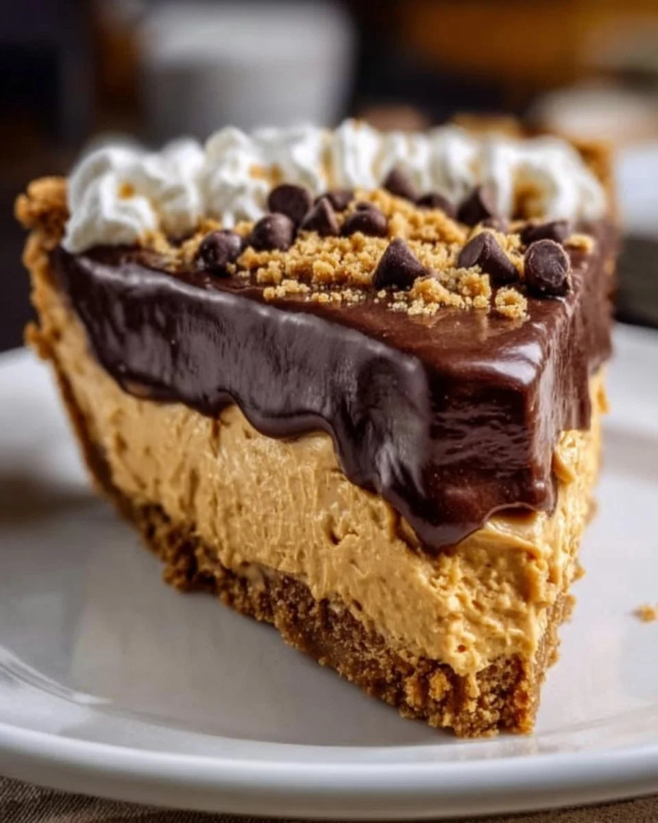 Easiest No-Bake Chocolate Peanut Butter Pie Ever
