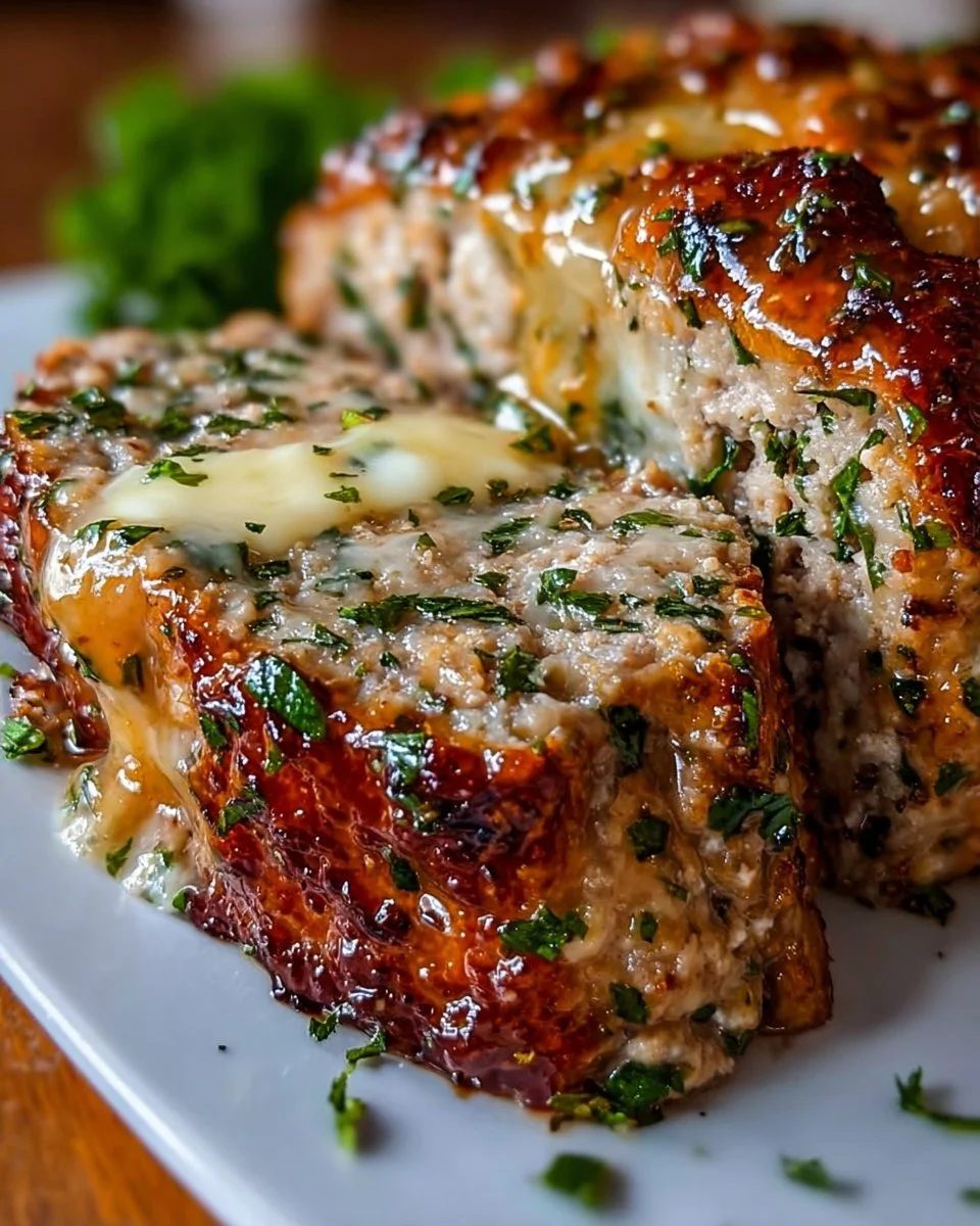 Garlic Parmesan Chicken Meatloaf