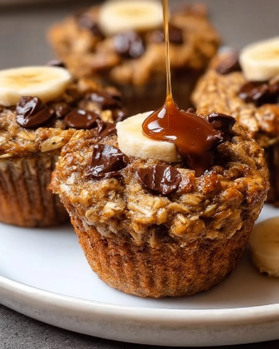Greek Yogurt Banana Oatmeal Muffins