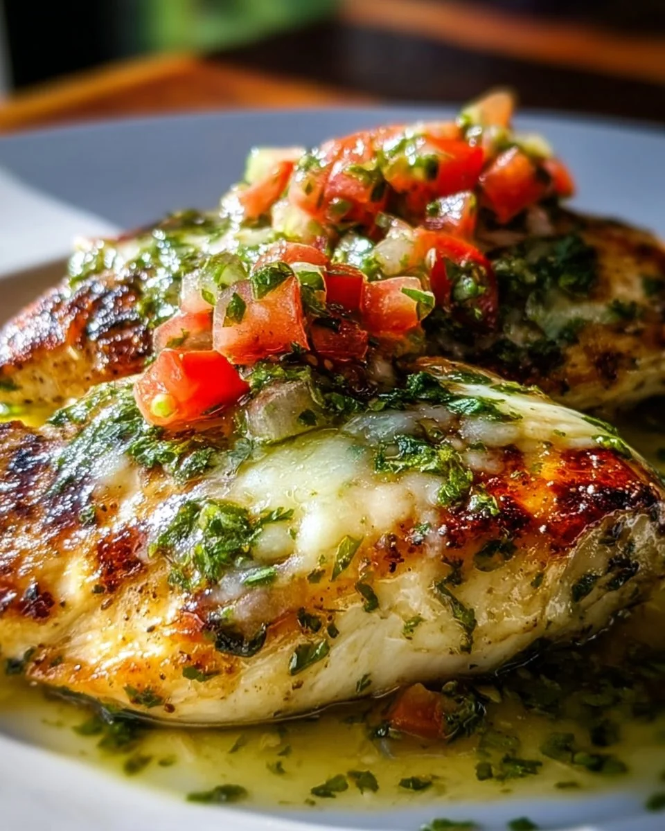 Grilled Salsa Verde Pepper Jack Chicken