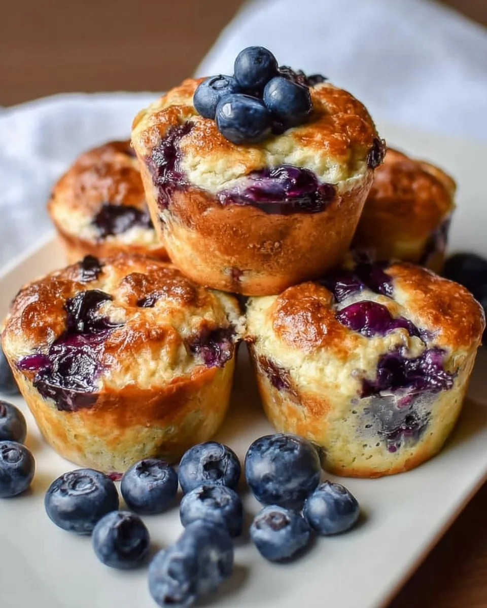 High-Protein Cottage Cheese Blueberry Muffins