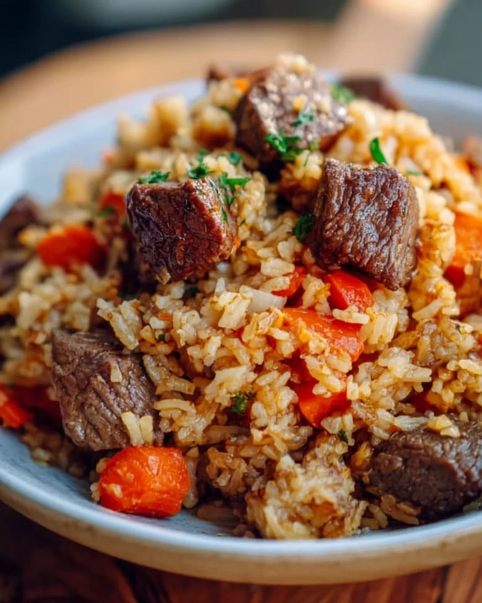 Instant Pot Beef Rice Pilaf