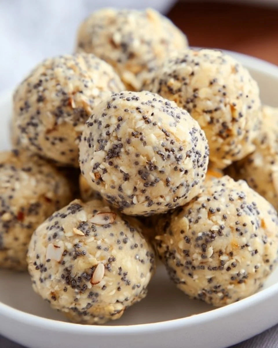 Healthy homemade lemon poppy seed energy bites for a nutritious snack