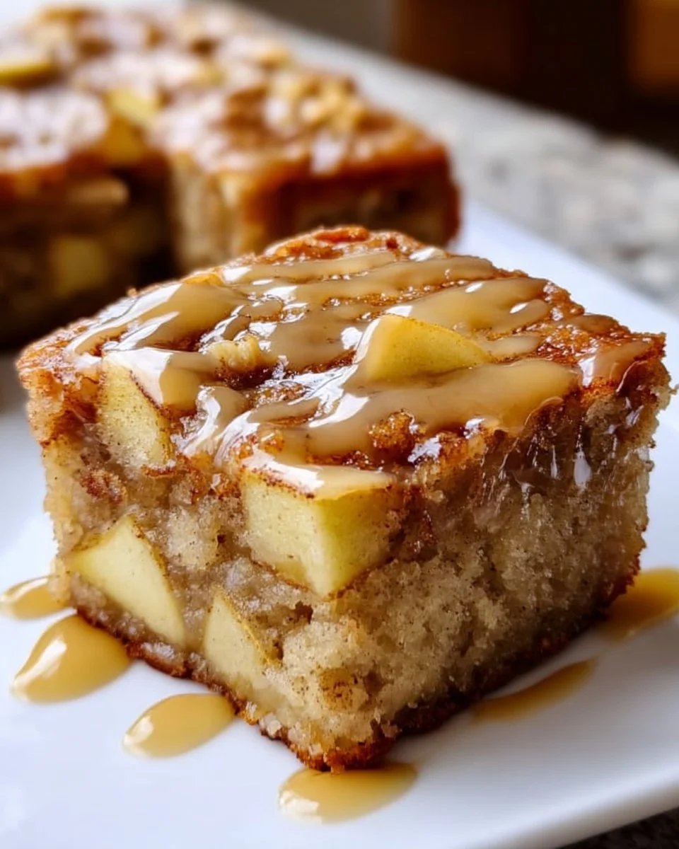Maple Glazed Apple Blondies