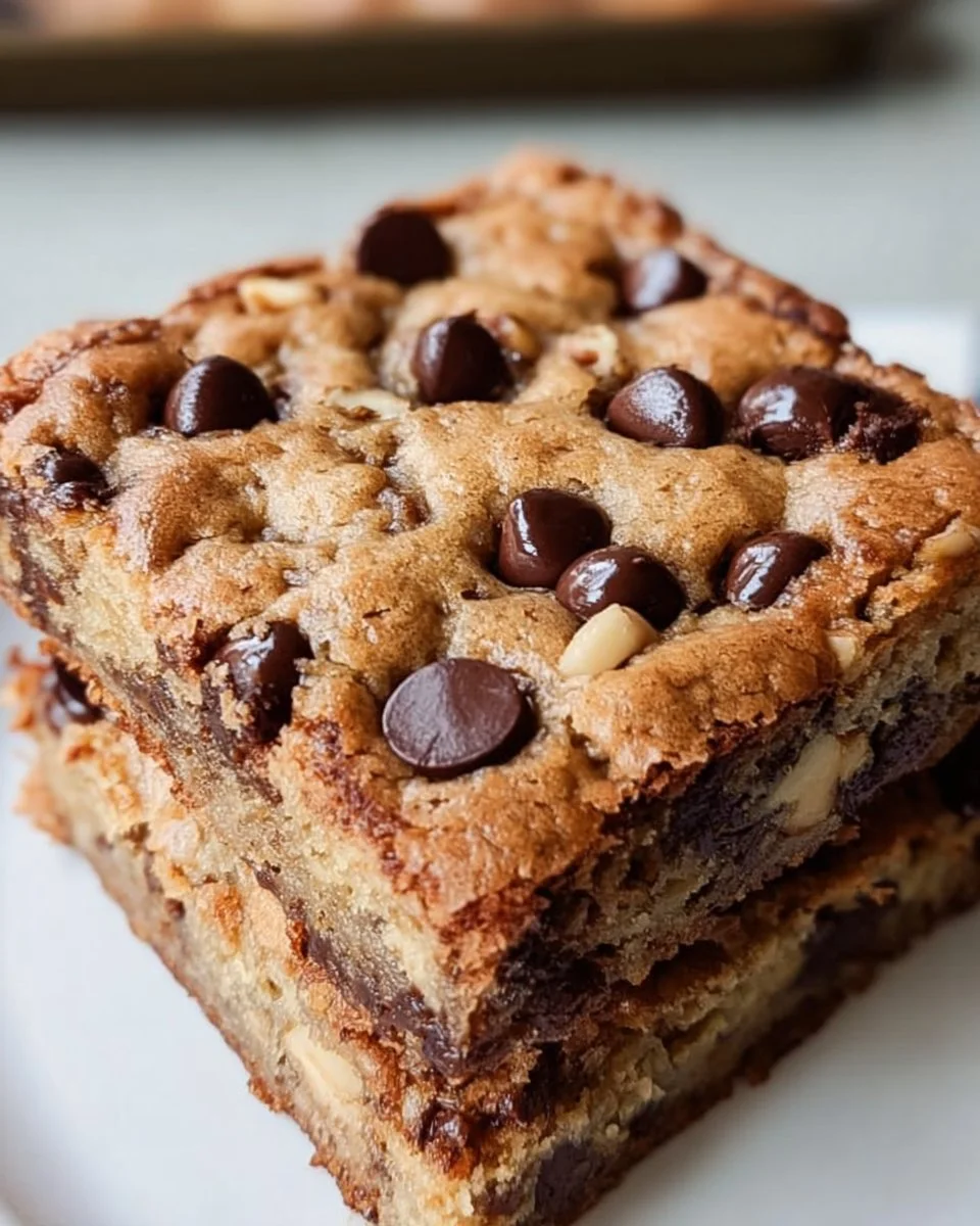 Nutty Banana Bread Blondies