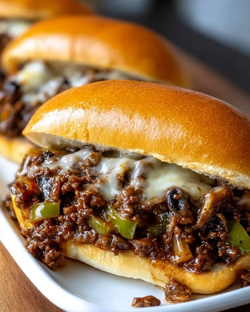 Philly Cheesesteak Sloppy Joes (Ava-Style)