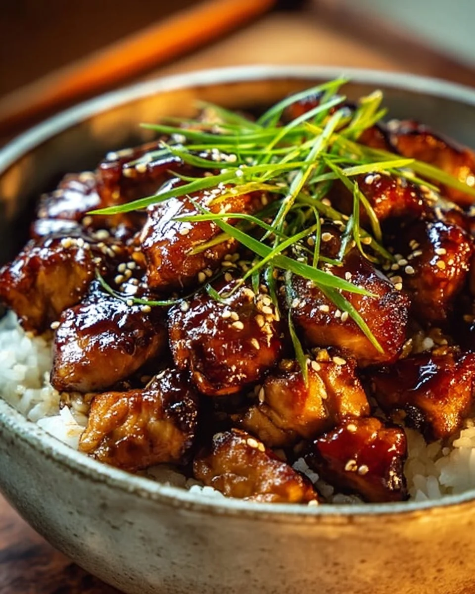 Sticky Chicken Rice Bowls