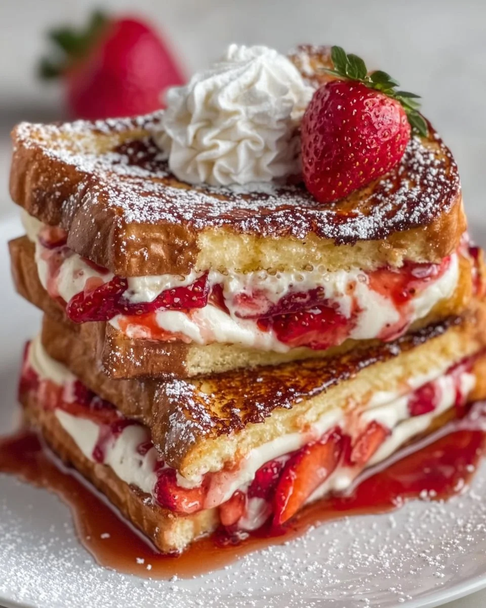 Strawberry Cheesecake Stuffed French Toast