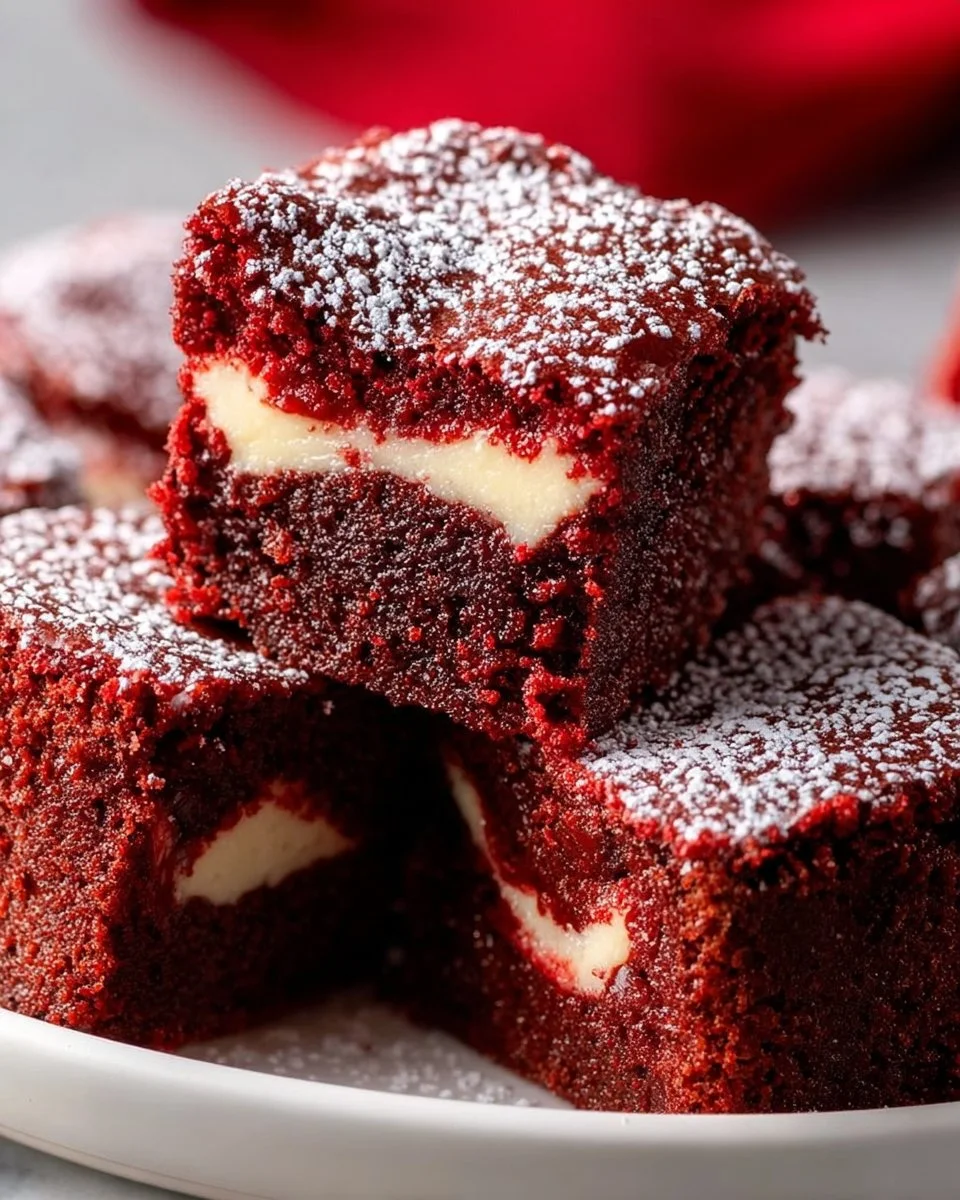 Sweet Red Velvet Brownie Bites