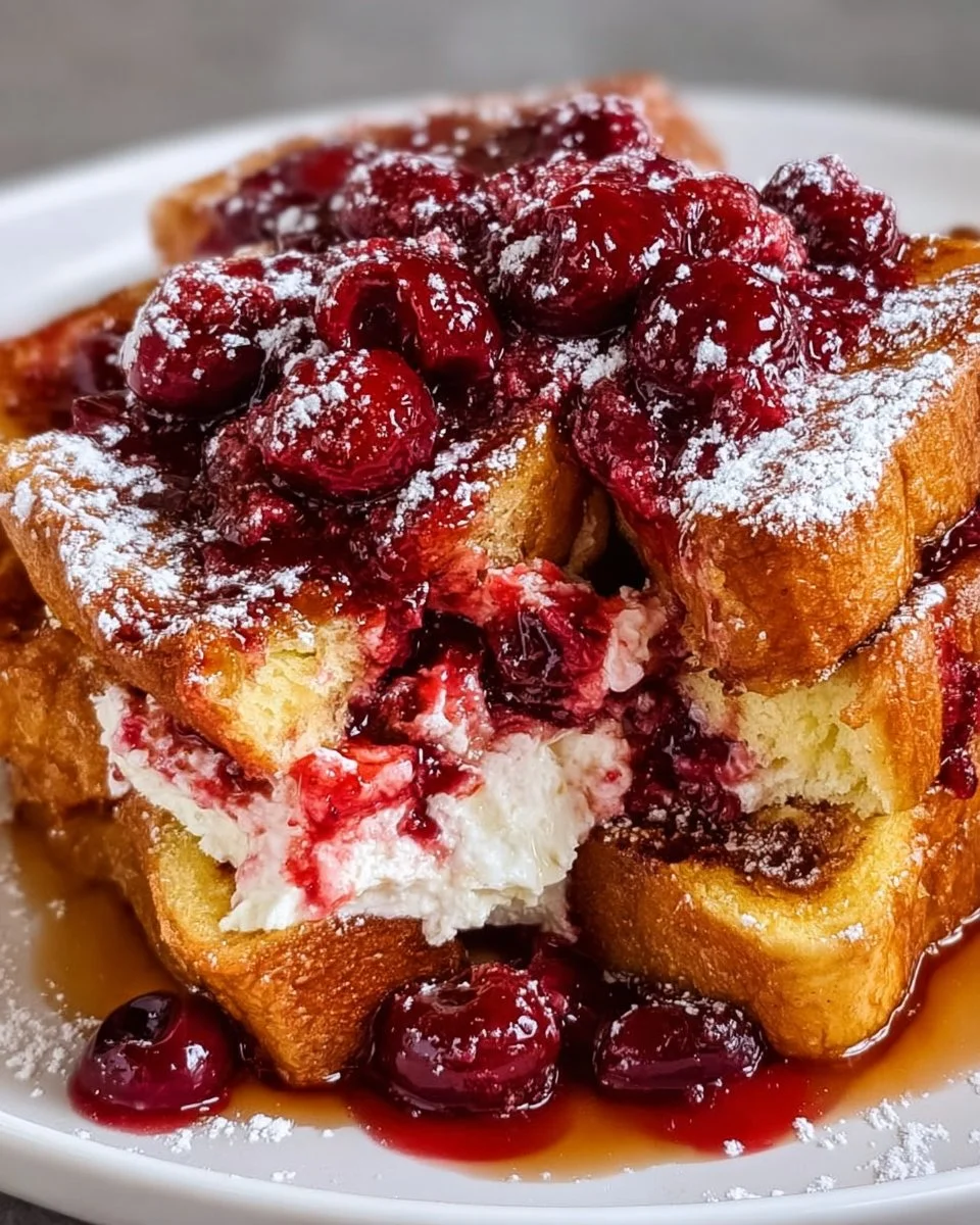 Baked Cherry Cheesecake French Toast