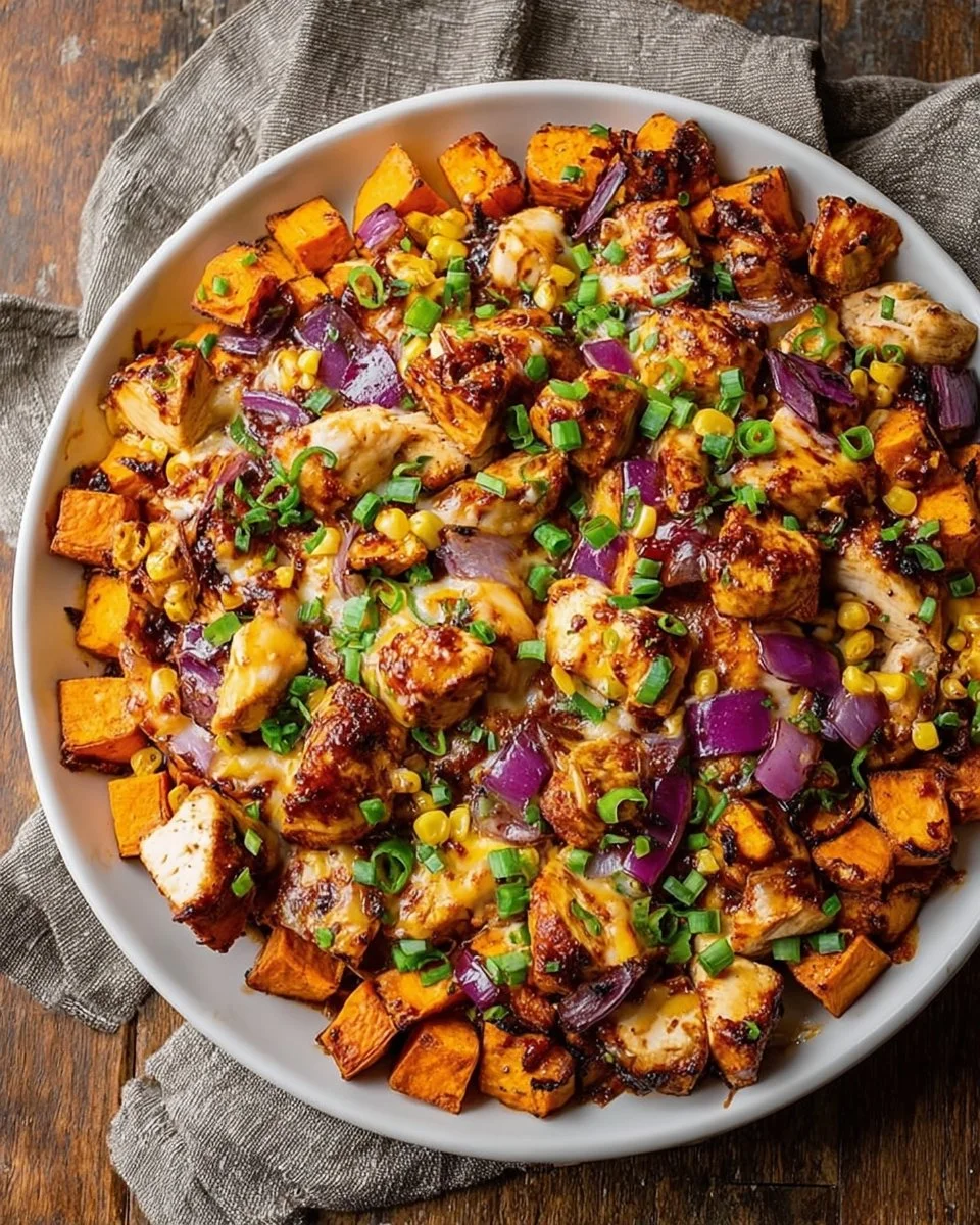 BBQ Chicken Sweet Potato Skillet