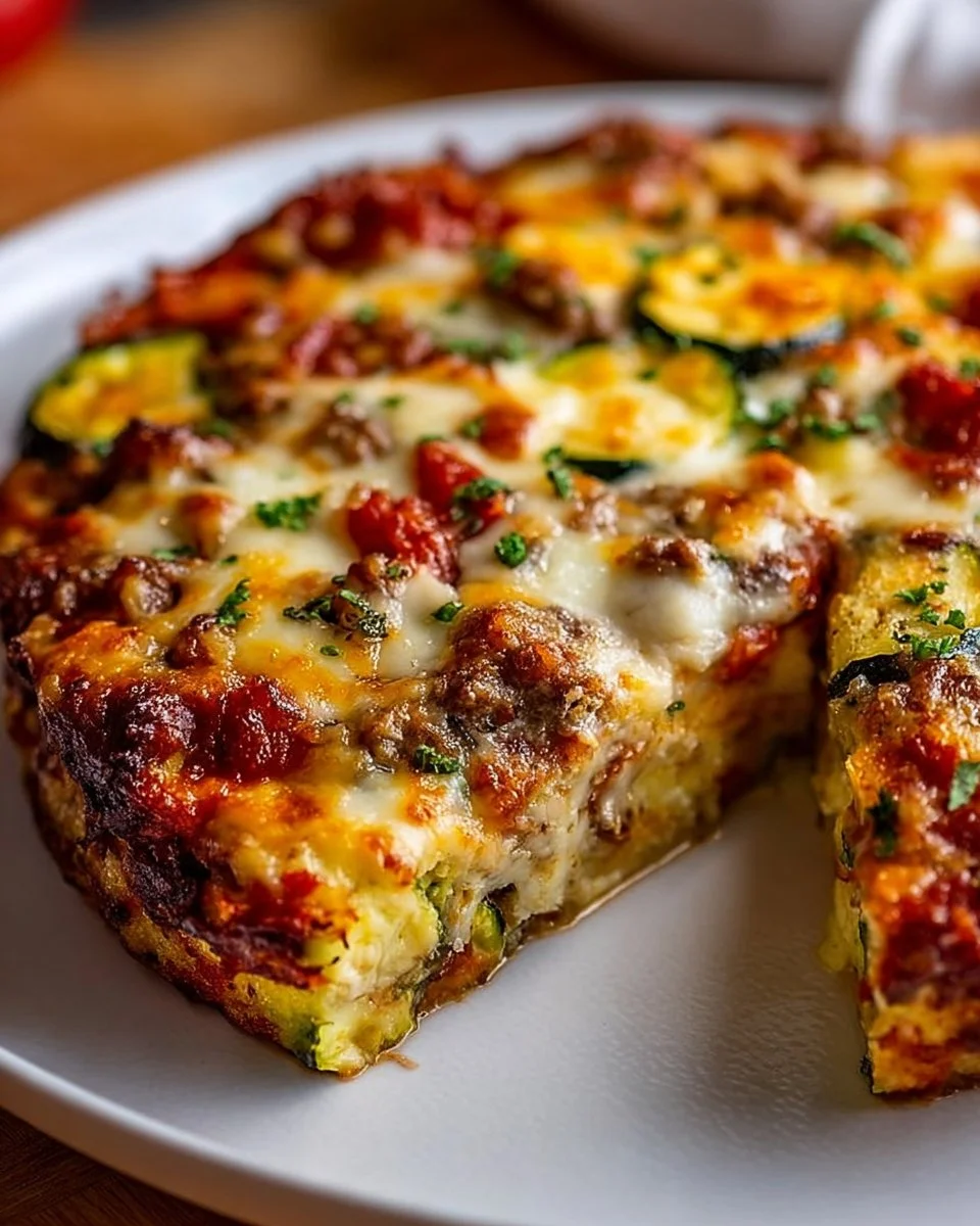 Cheesy Zucchini Pizza Casserole