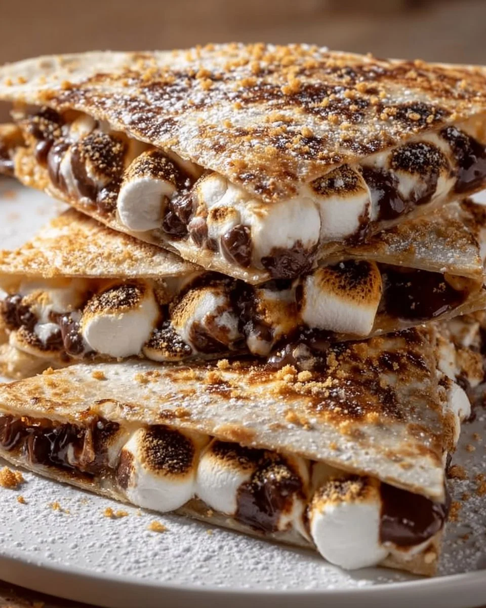 Chocolate Blackstone S’Mores Quesadilla