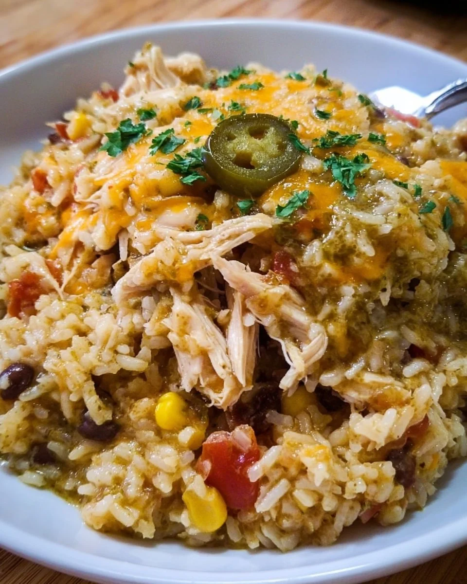 Green Chile Chicken and Rice Casserole