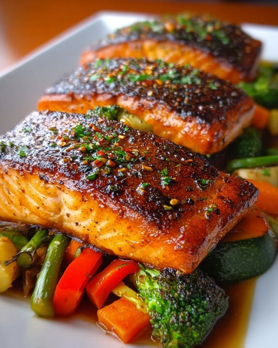 Honey Garlic Salmon Veggies: A Healthy Delight Recipe!